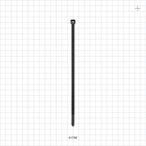 General Purpose Pan-Ty Non-Reopening Cable Tie, PLT Series, Black - 7.4 inch (188 mm); 178N (40lbs) Breaking Strength - 61796