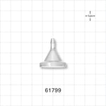 Sanitary Flange, Barbed, Natural - 0.5 inch/0.75 inch Mini, Fits 1/8 inch ID Tubing (0.125 inch, 3.18 mm) - 61799