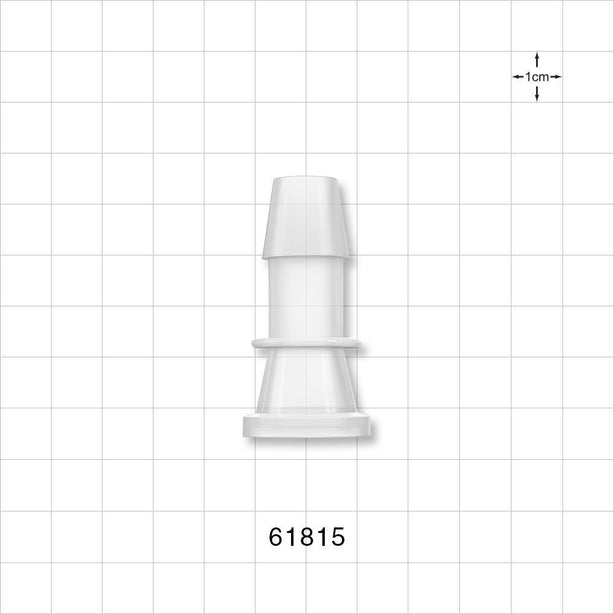 Sanitary Flange, Barbed, Natural - 0.5 inch/0.75 inch Mini; Fits 1/2 inch ID Tubing (0.5 inch, 12.7 mm) - 61815