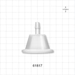 Sanitary Flange, Barbed, Natural - 1 inch/1.5 inch Standard; Fits 1/4 inch ID Tubing (0.875 inch, 22.23 mm) - 61817