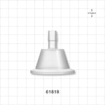 Sanitary Flange, Barbed, Natural - 1 inch/1.5 inch Standard; Fits 3/8 inch ID Tubing (0.375 inch, 9.53 mm) - 61818