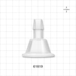 Sanitary Flange, Barbed, Natural - 1 inch/1.5 inch Standard; Fits 1/2 inch ID Tubing (0.5 inch, 12.7 mm) - 61819