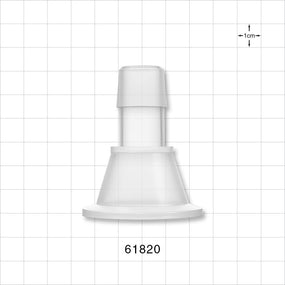 Sanitary Flange, Barbed, Natural - 1 inch/1.5 inch Standard; Fits 3/4 inch ID Tubing (0.75 inch, 19.05 mm) - 61820