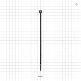 General Purpose Non-Reopening Cable Tie, Black 100/Bag - 7.56 inch (192 mm); 222N (50 lbs) Breaking Strength - 61826