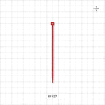 General Purpose Non-Reopening Cable Tie, Red 100/Bag - 4.125 inch (105 mm); 80N (18 lbs) Breaking Strength - 61827
