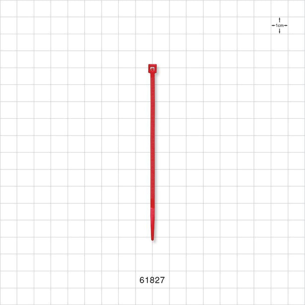 General Purpose Non-Reopening Cable Tie, Red 100/Bag - 4.125 inch (105 mm); 80N (18 lbs) Breaking Strength - 61827