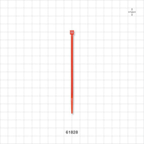 General Purpose Non-Reopening Cable Tie, Orange 100/Bag - 4.125 inch (105 mm); 80N (18 lbs) Breaking Strength - 61828