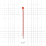 General Purpose Non-Reopening Cable Tie, Orange 100/Bag - 5.84 inch (148 mm); 178N (40 lbs) Breaking Strength - 61829