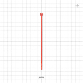 General Purpose Non-Reopening Cable Tie, Orange 100/Bag - 5.84 inch (148 mm); 178N (40 lbs) Breaking Strength - 61829