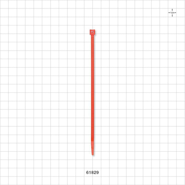 General Purpose Non-Reopening Cable Tie, Orange 100/Bag - 5.84 inch (148 mm); 178N (40 lbs) Breaking Strength - 61829
