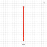 General Purpose Non-Reopening Cable Tie, Orange 100/Bag - 7.56 inch (192 mm); 222N (50 lbs) Breaking Strength - 61830