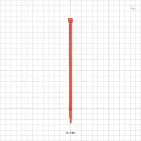 General Purpose Non-Reopening Cable Tie, Orange 100/Bag - 7.56 inch (192 mm); 222N (50 lbs) Breaking Strength - 61830