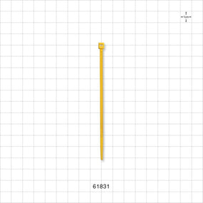 General Purpose Non-Reopening Cable Tie, Yellow 100/Bag - 4.125 inch (105 mm); 80N (18 lbs) Breaking Strength - 61831