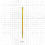 General Purpose Non-Reopening Cable Tie, Yellow 100/Bag - 5.84 inch (148 mm); 178N (40 lbs) Breaking Strength - 61832