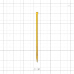 General Purpose Non-Reopening Cable Tie, Yellow 100/Bag - 5.84 inch (148 mm); 178N (40 lbs) Breaking Strength - 61832