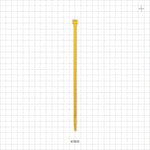 General Purpose Non-Reopening Cable Tie, Yellow 100/Bag - 7.56 inch (192 mm); 222N (50 lbs) Breaking Strength - 61833