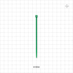 General Purpose Non-Reopening Cable Tie, Green 100/Bag - 4.125 inch (105 mm); 80N (18 lbs) Breaking Strength - 61834