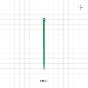 General Purpose Non-Reopening Cable Tie, Green 100/Bag - 4.125 inch (105 mm); 80N (18 lbs) Breaking Strength - 61834