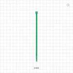 General Purpose Non-Reopening Cable Tie, Green 100/Bag - 5.84 inch (148 mm); 178N (40 lbs) Breaking Strength - 61835