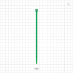 General Purpose Non-Reopening Cable Tie, Green 100/Bag - 7.56 inch (192 mm); 222N (50 lbs) Breaking Strength - 61836