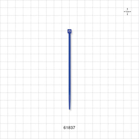 General Purpose Non-Reopening Cable Tie, Blue 100/Bag - 4.125 inch (105 mm); 80N (18 lbs) Breaking Strength - 61837