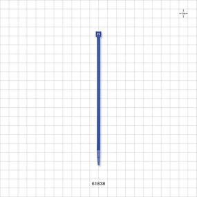 General Purpose Non-Reopening Cable Tie, Blue 100/Bag - 5.84 inch (148 mm); 178N (40 lbs) Breaking Strength - 61838