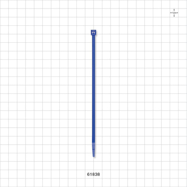 General Purpose Non-Reopening Cable Tie, Blue 100/Bag - 5.84 inch (148 mm); 178N (40 lbs) Breaking Strength - 61838