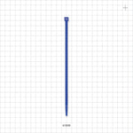 General Purpose Non-Reopening Cable Tie, Blue 100/Bag - 7.56 inch (192 mm); 222N (50 lbs) Breaking Strength - 61839