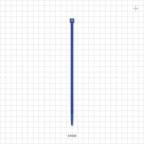 General Purpose Non-Reopening Cable Tie, Blue 100/Bag - 7.56 inch (192 mm); 222N (50 lbs) Breaking Strength - 61839