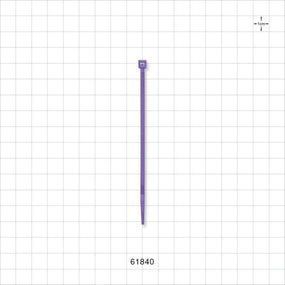 General Purpose Non-Reopening Cable Tie, Purple 100/Bag - 4.125 inch (105 mm); 80N (18 lbs) Breaking Strength - 61840