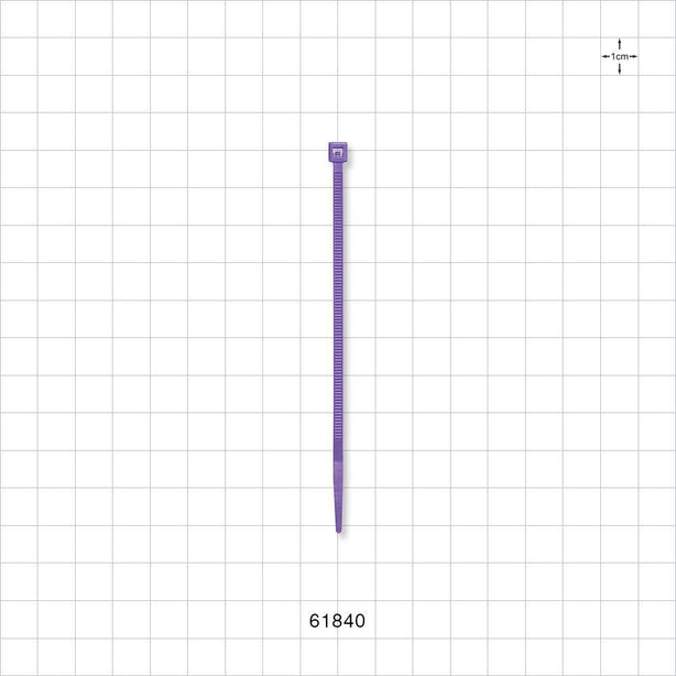 General Purpose Non-Reopening Cable Tie, Purple 100/Bag - 4.125 inch (105 mm); 80N (18 lbs) Breaking Strength - 61840