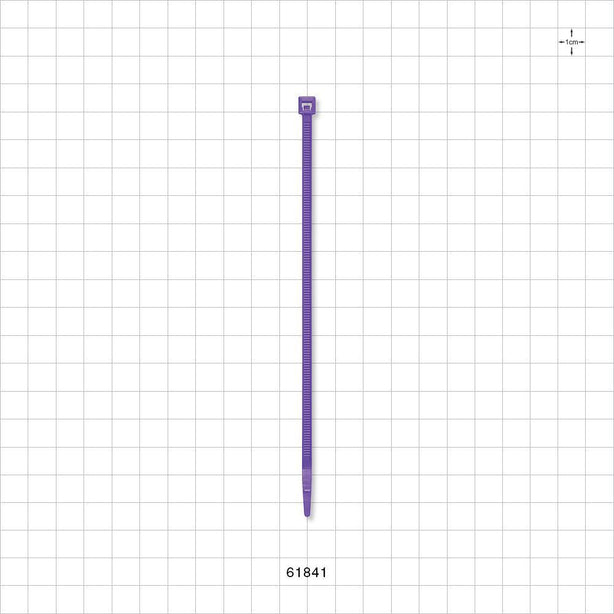 General Purpose Non-Reopening Cable Tie, Purple 100/Bag - 5.84 inch (148 mm); 178N (40 lbs) Breaking Strength - 61841