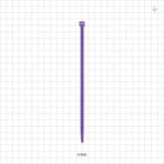 General Purpose Non-Reopening Cable Tie, Purple 100/Bag - 7.56 inch (192 mm); 222N (50 lbs) Breaking Strength - 61842