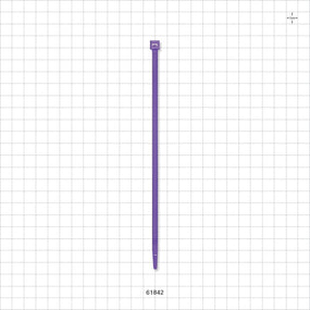 General Purpose Non-Reopening Cable Tie, Purple 100/Bag - 7.56 inch (192 mm); 222N (50 lbs) Breaking Strength - 61842