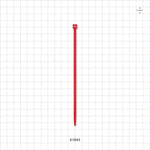 General Purpose Non-Reopening Cable Tie, Red 100/Bag - 5.84 inch (148 mm); 178N (40lbs) Breaking Strength - 61843