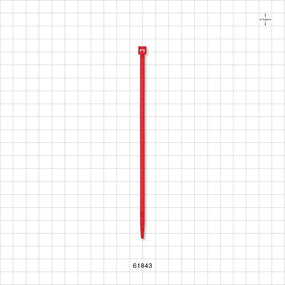 General Purpose Non-Reopening Cable Tie, Red 100/Bag - 5.84 inch (148 mm); 178N (40lbs) Breaking Strength - 61843