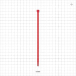 General Purpose Non-Reopening Cable Tie, Red 100/Bag - 7.56 inch (192 mm); 222N (50 lbs) Breaking Strength - 61844