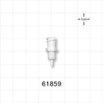 Panel Mount, Female Luer Lock, Barbed, White - 1/4-28 UNF Thread; Fits 1/16 inch ID Tubing (0.063 inch, 1.59 mm) - 61859