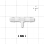 T Connector, Reducer, Barbed, Natural - Fits 1/4 inch ID Tubing (0.25 inch, 6.35 mm); Fits 1/8 inch ID Tubing (0.125 inch, 3.18 mm) - 61866