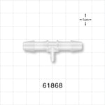 T Connector, Reducer, Barbed, Natural - Fits 1/4 inch ID Tubing (0.25 inch, 6.35 mm); Fits 3/32 inch ID Tubing (0.094 inch, 2.38 mm) - 61868