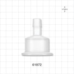 Sanitary Flange, Barbed, Natural - 1 inch/1.5 inch Standard; Fits 1/2 inch ID Tubing (0.5 inch, 12.7 mm) - 61872