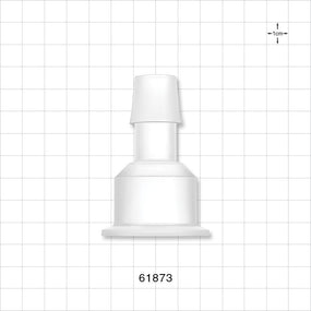 Sanitary Flange, Barbed, Natural - 1 inch/1.5 inch Standard; Fits 3/4 inch ID Tubing (0.75 inch, 19.05 mm) - 61873