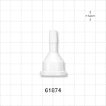 Sanitary Flange, Barbed, Natural - 0.5 inch/0.75 inch Mini; Fits 1/4 inch ID Tubing (0.25 inch, 6.35 mm) - 61874