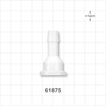 Sanitary Flange, Barbed, Natural - 0.5 inch/0.75 inch Mini; Fits 3/8 inch ID Tubing (0.375 inch, 9.53 mm) - 61875
