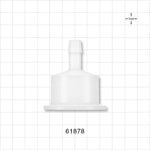 Sanitary Flange, Barbed, Natural - 1 inch/1.5 inch Standard; Fits 3/8 inch ID Tubing (0.375 inch, 9.53 mm) - 61878