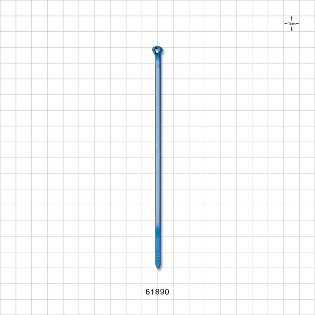 General Purpose TY-Rap Non-Reopening Cable Tie, Blue - 5.3 inch (137 mm); 133N (30 lbs) Breaking Strength - 61890
