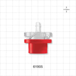 Female Hansen Snap to Lock Body, Barbed, Red - Fits 1/4 inch ID Tubing (0.25 inch, 6.35 mm) - 61905