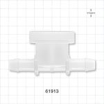 aSURE™ Sanitary Flange Instrument Tee, Barbed, Natural, Pre-Attached Diaphragm - 1 inch/1.5 inch Standard; Fits 1/2 inch ID Tubing (0.5 inch, 12.7 mm) - 61913
