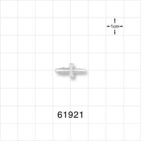 Straight Connector, Reducer, Barbed, Natural - Fits 3/32 inch x 1/16 inch ID Tubing (0.093 inch x 0.063 inch, 2.47 mm x 1.59 mm) - 61921