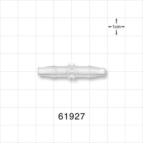 Straight Connector, Barbed, Natural - Fits 3/16 inch ID Tubing (0.188 inch, 4.76 mm) - 61927